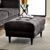 Jolene Dark Grey Velvet Footstool