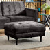 Jolene Dark Grey Velvet Footstool