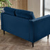 Jolene Navy Blue Velvet 2 Seater Sofa