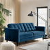 Jolene Navy Blue Velvet 3 Seater Sofa