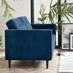 Jolene Navy Blue Velvet 3 Seater Sofa