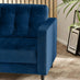 Jolene Navy Blue Velvet 3 Seater Sofa