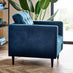 Jolene Navy Blue Velvet Armchair