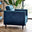 Jolene Navy Blue Velvet Armchair