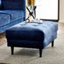 Jolene Navy Blue Velvet Footstool