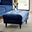 Jolene Navy Blue Velvet Footstool