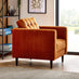 Jolene Burnt Orange Velvet Armchair
