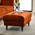 Jolene Burnt Orange Velvet Footstool