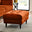Jolene Burnt Orange Velvet Footstool