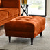 Jolene Burnt Orange Velvet Footstool