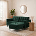 Jolene Emerald Green Velvet 3 Seater Sofa