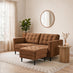 Jolene Tan Faux Leather 3 Seater Sofa