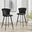 2x Juniper Black Velvet Counter Stools Black Legs