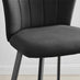 2x Juniper Black Velvet Counter Stools Black Legs