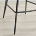 2x Juniper Black Velvet Counter Stools Black Legs