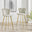 2x Juniper Cappuccino Beige Velvet Counter Stools Gold Legs
