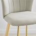 2x Juniper Cappuccino Beige Velvet Counter Stools Gold Legs