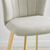 2x Juniper Cappuccino Beige Velvet Counter Stools Gold Legs