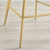 2x Juniper Cappuccino Beige Velvet Counter Stools Gold Legs