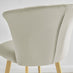 2x Juniper Cappuccino Beige Velvet Counter Stools Gold Legs