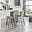 2x Juniper Grey Velvet Counter Stools Black Legs