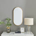 Jupiter Gold Oval Wall Mirror