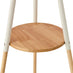 Kelsey White & Wood Tripod Standing Floor Lamp with Shelf