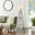 Kessia Black Standing Floor Lamp with Shelves