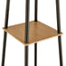 Kessia Black Standing Floor Lamp with Shelves
