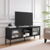 Kafe Black Metal 2 Door Storage TV Stand