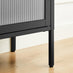 Kafe Black Metal 2 Door Storage TV Stand
