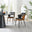 2x Kai Black Velvet and Tan Faux Leather Dining Chairs