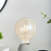 Kayla Grey Concrete and Smoked Glass Industrial Table Lamp