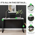 Kendrick Grey and Black Office Desk