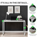 Kendrick Grey and White Office Desk