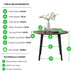 Koko Walnut Effect Round Dining Table & 4 Black Milan Black Leg Chairs