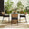 Lanai & Elba Beige Rattan & Black 4 Seat Round Table Garden Dining Set