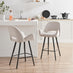 2x Layla Cream Fabric Bar Chairs