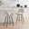 2x Layla Cream Fabric Bar Chairs