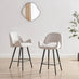 2x Layla Cream Fabric Bar Chairs