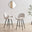 2x Layla Cream Fabric Bar Chairs