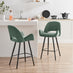 2x Layla Green Fabric Bar Chairs