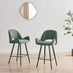2x Layla Green Fabric Bar Chairs