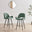 2x Layla Green Fabric Bar Chairs