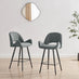 2x Layla Grey Fabric Bar Chairs