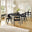 Leif Black Wooden Rectangular Extending Table & 4 Masa Black Dining Chairs