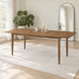 Leif Rectangular Walnut Veneer Solid Wood Large Extending 6-8 Seater Dining Table