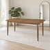Leif Rectangular Walnut Veneer Solid Wood Large Extending 6-8 Seater Dining Table