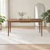 Leif Rectangular Walnut Veneer Solid Wood Large Extending 6-8 Seater Dining Table