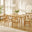 Leif Oak Veneer Wood Rectangular Extending Table & 6 Caia Wishbone Dining Chairs
